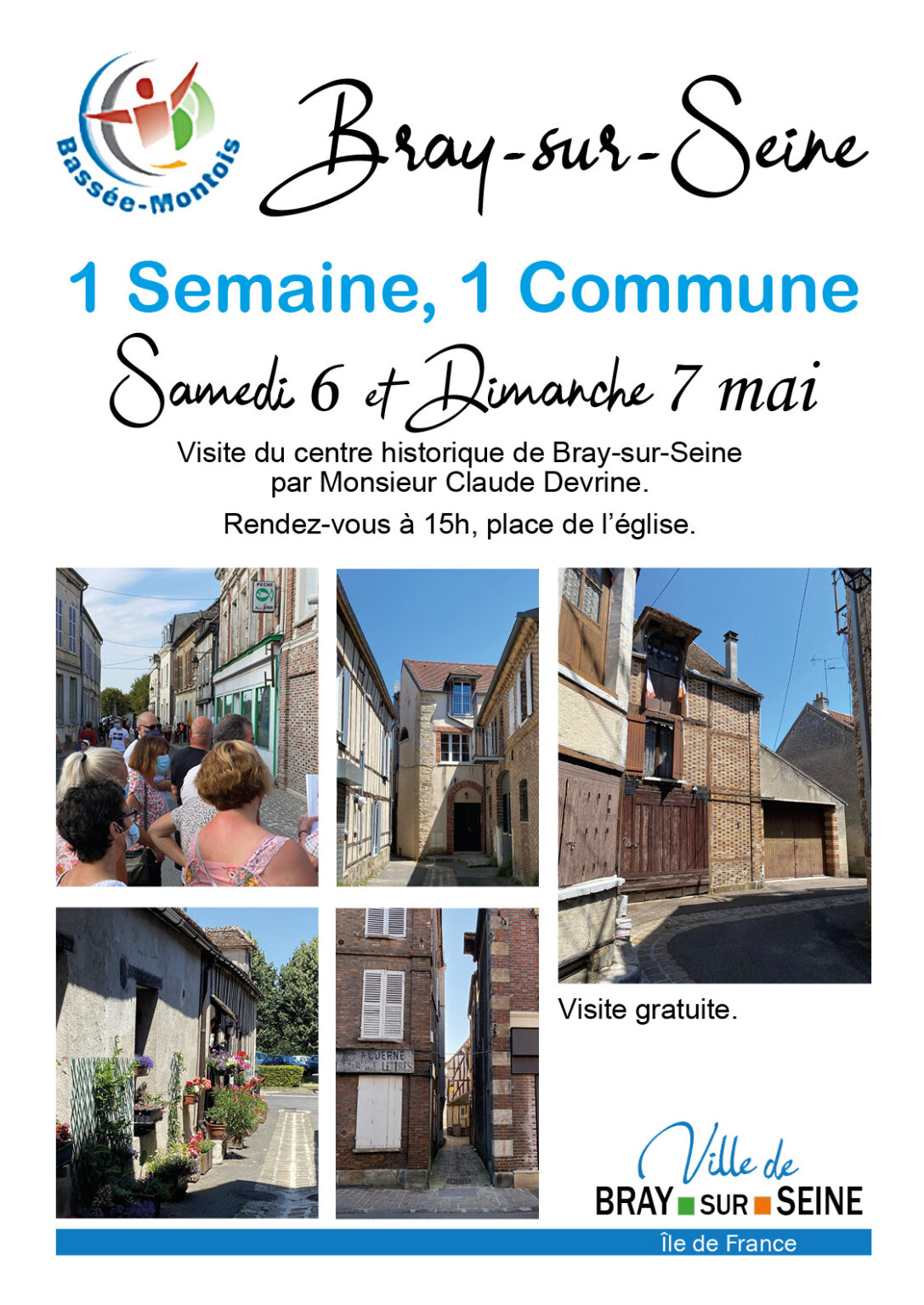 Visite du Centre Historique de Bray sur seine 6 et 7 mai 2023 Ville